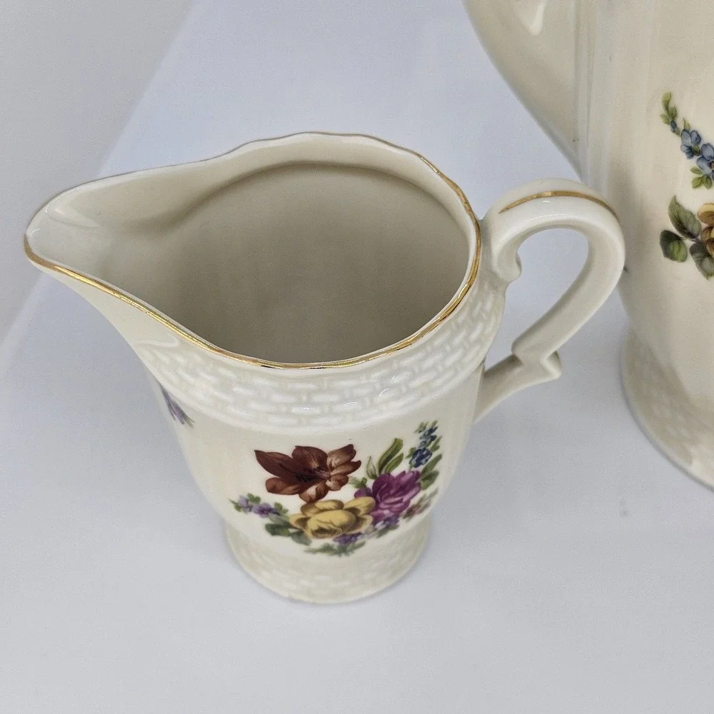 Epiag Czechoslovakia COFFEE TEA POT With Cream and Sugar Bowl China‎